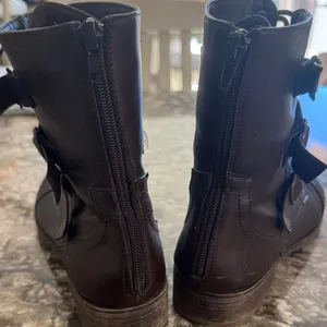 Women's Brown Leather Ankle Boots / Q11 Size 8 thumbnail 4