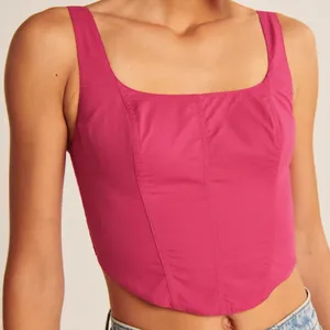 Abercrombie | Poplin Corset Tank thumbnail 4