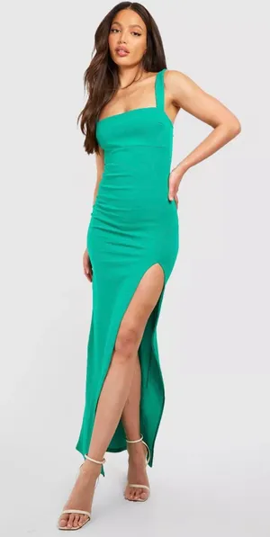 Boohoo Square Neck Red/Orange Formal Dress thumbnail 2