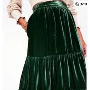 Boden Green Viv Velvet Tiered Maxi Skirt‎ Sz 14 thumbnail 2