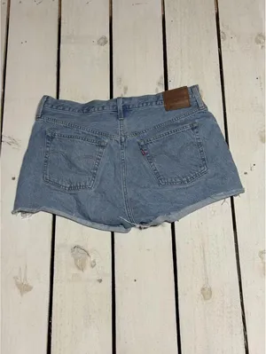 Levi's 501 Light Blue Denim Cutoff Shorts thumbnail 3