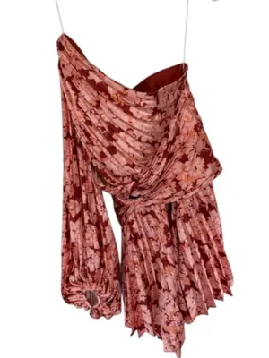 NWT Acler Auroa Floral Pleated Mini Dress Size 6 thumbnail 12