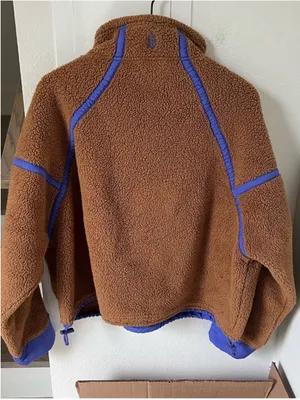 Free People Mountain High Half-Zip Fleece Pullover in Brown Twig Combo thumbnail 5