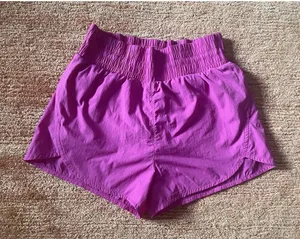 All In Motion Pink High Waist Lined Active Shorts Women’s S Zip Pocket thumbnail 1