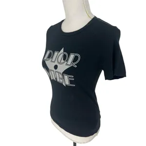 Dior Vibe Linen Blend Tee‎ Shirt in Black Size XS thumbnail 7