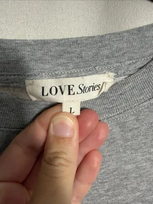 Love Stories Society Sloane Crewneck Sweatshirt Gray Large thumbnail 4