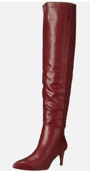 Sam Edelman Ursula Rhubarb Pointed Toe High Knee Kitten Skinny Heel Size 5 thumbnail 1
