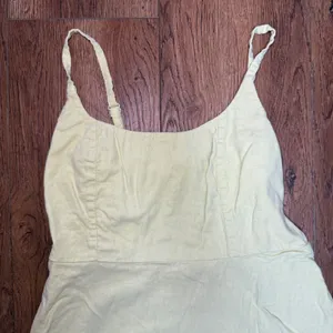 Old Navy Womens‎ Lime Green Linen Blend Smocked Back Mini Dress with Pockets L thumbnail 2