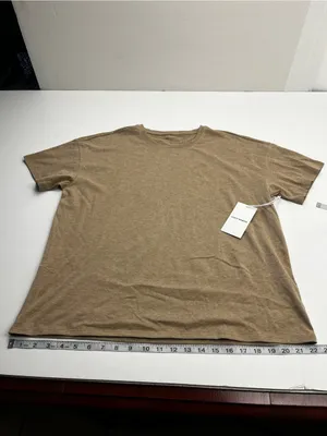Cozy Earth Women’s All Day Tee Tan Beech Heather Large Short Sleeve Shirt NEW thumbnail 9
