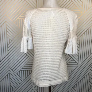 Free People Babes Only Open Weave Knit Top Ivory‎ thumbnail 7