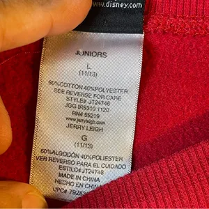 Disney Red Mickey Mouse Sweatshirt SZ:L thumbnail 9