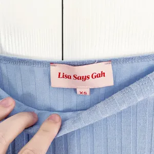 Lisa Says Gah Roya Blue Ribbed Midi Square Neck Romatic Fairycore Whimsical thumbnail 4