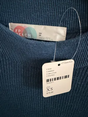 NWT Free People Malibu Solid Surf Set size XS color blue thumbnail 7