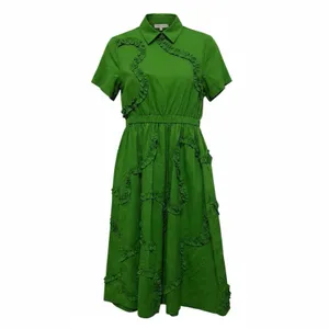 Kate Spade New York Shirt Dress green Sz XS Vibrant Autumn Vibe! pumpkin patch thumbnail 5