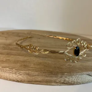 Gold Handmade Wire Swirl Belly Chain Belt or Headband Festival Piece thumbnail 3