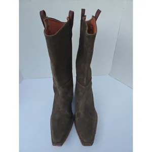Free People We The Free Montage Tall Western Boots Chocolate Brown Sz 6.5 thumbnail 2