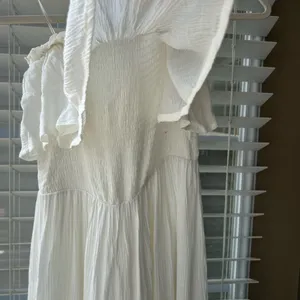 Lush Clothing White Long smocked jumpsuit thumbnail 3