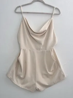 Anthropologie Mable Cowl Neck Front Backless Romper SIZE LARGE NWOT thumbnail 10