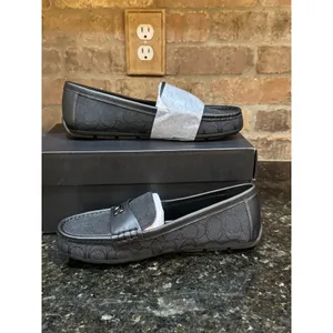 Coach Signature Jacquard Sculpted C Driver loafers Black Size 7 Monogram thumbnail 3