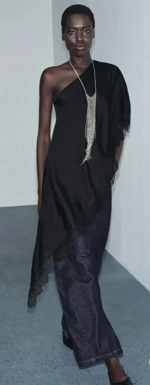Zara ZW COLLECTION satin lace top‎ thumbnail 1