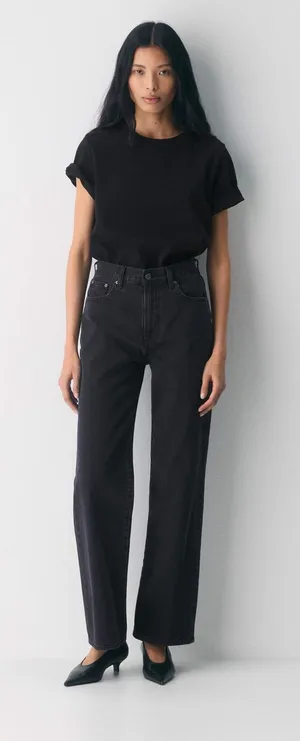 Denim Forum Black Straight-Leg Jeans thumbnail 1
