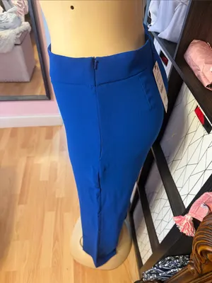 ZARA Women’s Wide Leg Pants - Royal Blue NWT thumbnail 2