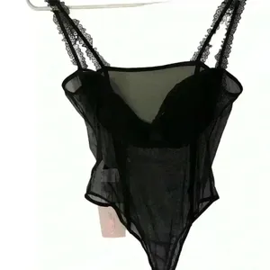 BAE Lace Detail Mesh Bustier Bodysuit‎ in black size L thumbnail 3