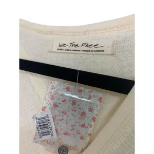 Free People We‎ The Free Citrine Thermal Ecru Top Large #OB891958 thumbnail 2