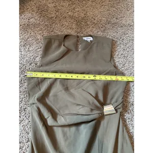Jason Wu Brown Ruched Maxi Dress Gold Hardware Size 8 Sleeveless Fall thumbnail 5