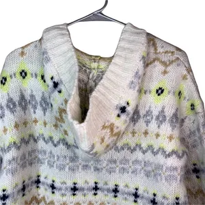 American‎ Eagle Oversized Soft and Cozy Wool Blend Hooded Sweater Gray XS NWT thumbnail 9