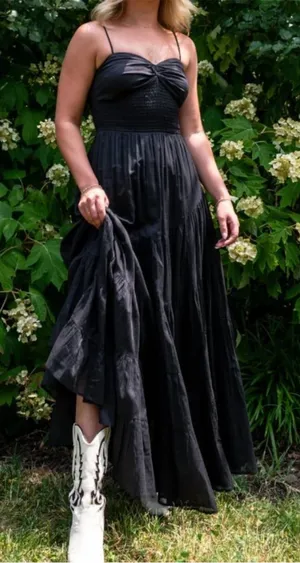 Free People Sundrenched Solid Maxi Dress in Black Size XS thumbnail 1