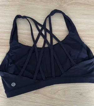 Lululemon 8 Free To Me Sports Bra Navy Strappy Back Active Workout thumbnail 1