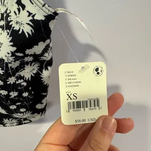 NWT Free People Movement ashford lose control black‎ floral sports bra thumbnail 3