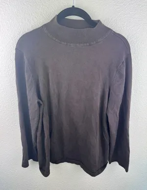 Pendleton Mock Neck Long Sleeve Sweater‎ Size L Silk Minimalist Luxury thumbnail 1