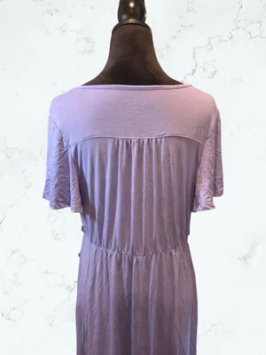 ISABEL MATERNITY Ruffle Maxi Dress Romantic Boho Nursing Friendly Lavender‎ M thumbnail 7