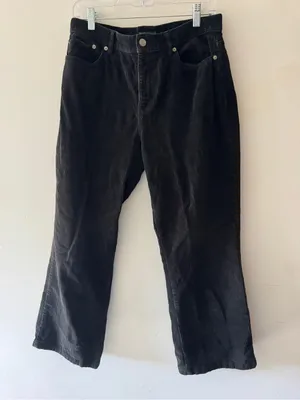 Ralph Lauren Jeans Company Vintage‎ Classic Bootcut Corduroy Pants Sz 10 Black thumbnail 1