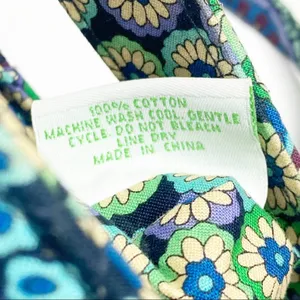 VERA BRADLEY Blue Rhapsody Removable Strap Clutch Tote Bag Casual Boho Artsy thumbnail 3