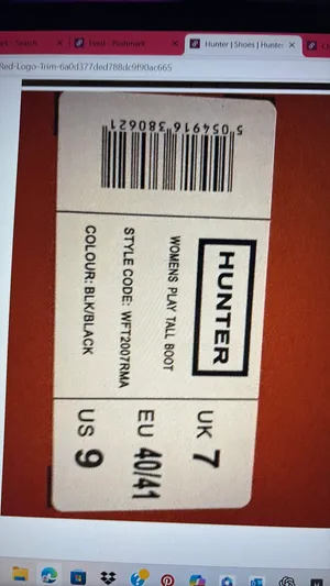 Hunter Black Rainboots with Red Logo Trim  thumbnail 4