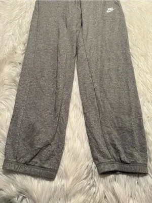 Nike Women's Size XS Sweatpants Joggers Light Heather Gray White Mid-Rise Cotton thumbnail 3