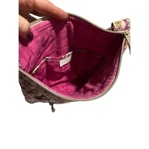 Vera Bradley Crossbody Pink Gray Paisley Medium Pockets Zippered Women's RR-1‎ thumbnail 4