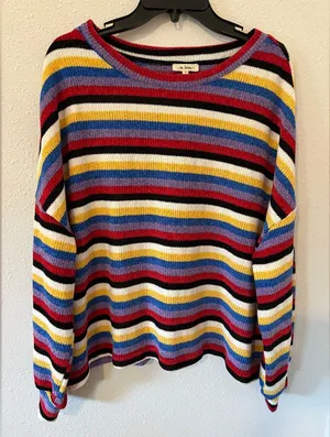 In Loom Women’s Striped Knit Sweater thumbnail 1