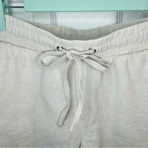 Amazon Essentials Women's 4.5" Inseam Drawstring Linen Blend Short M Tan Size M thumbnail 4