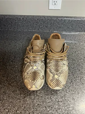 Women's Snake-Print Fringe Sneakers Leather Made in Italy Size 7.5 thumbnail 8