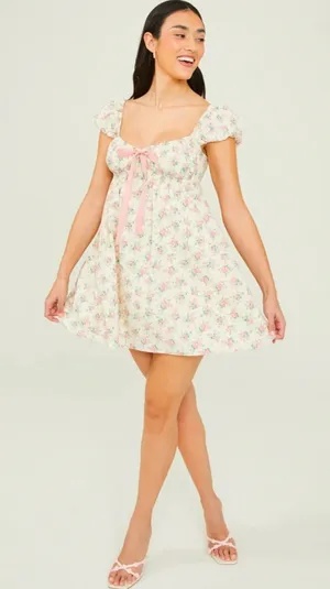 NWT Altar’d State Everlee Floral Bow Dress thumbnail 1