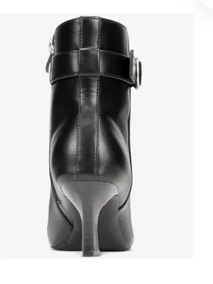 Style & Co Savvyyy Belt Booties Black Beauty heel dress boots SZ 7.5 thumbnail 3