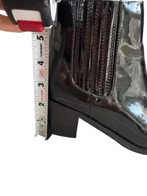 BLONDO Waterproof Black Patent Rain Boots Size 6 thumbnail 3