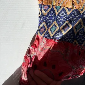 Desigual Maxi Dress Bohemian Paisley Print V Neck Short Sleeve High Low‎ Size 36 thumbnail 10