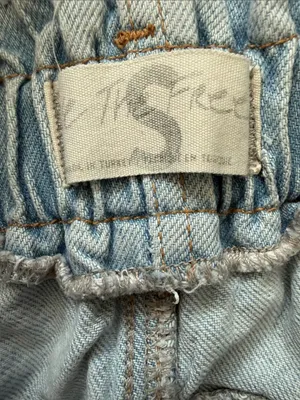 Free People We The Free Powell Boyfriend Light Wash Pull On Boho Mom Jeans thumbnail 3