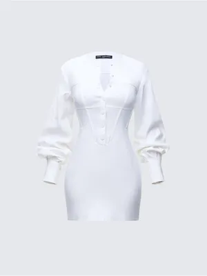 Finesse Alice White Mini Dress - Size Large thumbnail 2