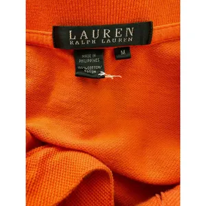 Vintage 90s Ralph Lauren Women’s Orange Polo Shirt Medium thumbnail 7